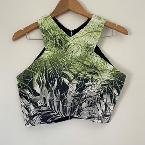 NWT Revolve Line & Dot tropical crisscross crop top M